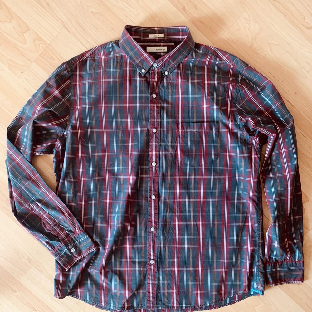 Hawker Rye long sleeve plaid button down XXL